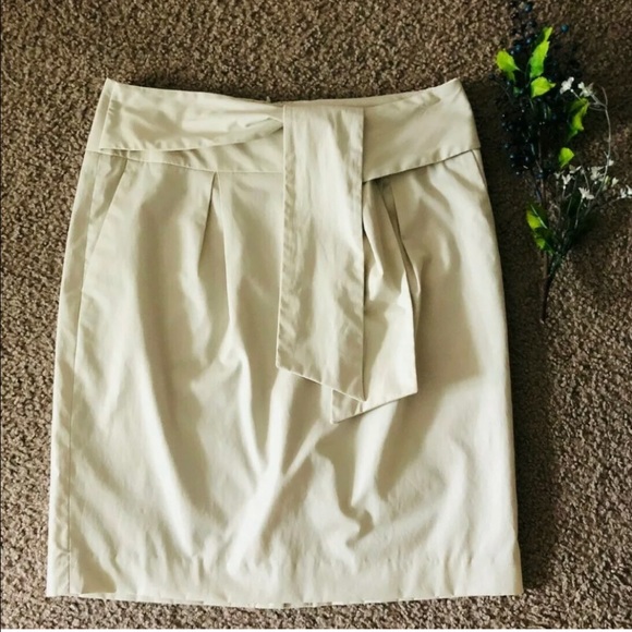 Banana Republic Mini Skirt Sz 4 Bow waist Pockets - Picture 1 of 9
